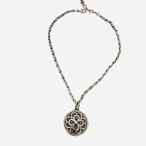 Vintage Brighton Silver Medallion Necklace